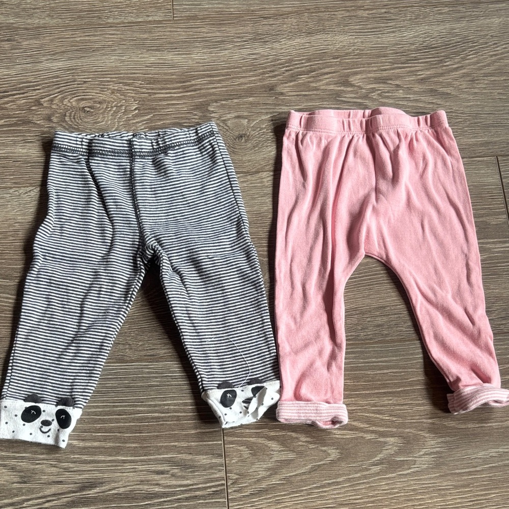 Carter's Gray and Pink Kids Leggings